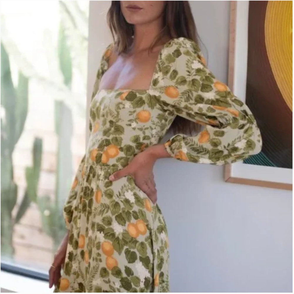 Reformation Mica Dress - Orange Grove